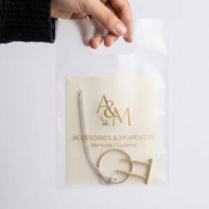 100 Sacolas perfumadas personalizadas 19x29 cm